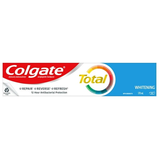 Dentifrices Colgate Total - blanchissants, 1 x 170 mL