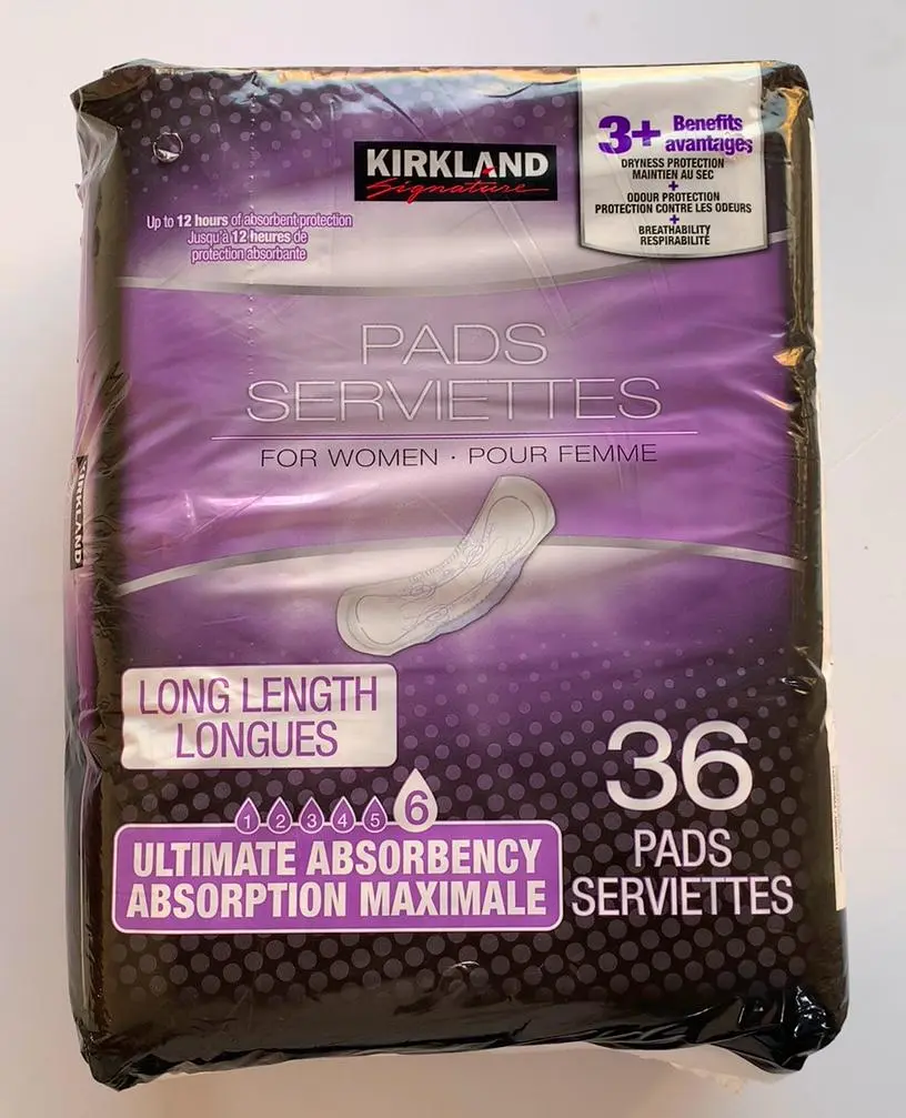 Serviette Pads for Women, Kirkland Signature 1-pack of 36