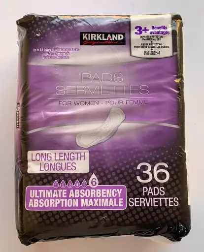 Serviette Pads for Women, Kirkland Signature 1-pack of 36